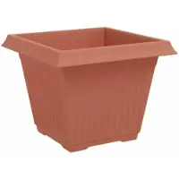 vidaXL Pot De Fleurs Carré 24 Pcs Rouge Brique 43 X 43 X 33.5 Cm