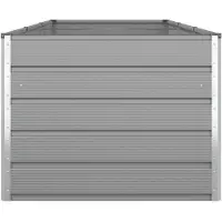 vidaXL Jardinière Gris Clair 195 X 100 X 45 Cm Acier Galvanisé