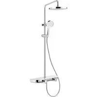 Mexen Axis ensemble douche apparent avec pomme de douche et mitigeur, chrome/blanc - 78112-20