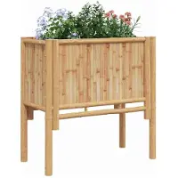 vidaXL Lit surélevé Marron 90 x 35 x 70 cm Bambou