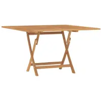 vidaXL Table de jardin pliante 110x110x75 cm bois massif teck
