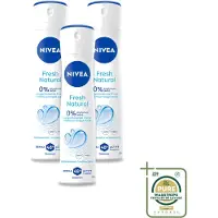 Nivea 3 x Déodorant spray Fresh Natural - 150 ml - Pack économique - 3 pièces