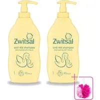 Zwitsal 2 flacons de shampooing pour bébé Anti-pellicules - 400 ml - Lot économique - 2 pièces