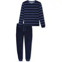 Schiesser Pyjama long bleu roi / bleu foncé