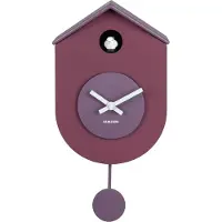 Karlsson Wandklok Grato Cuckoo - Donkerpaars - 9.2x17.5x33.2cm - Wandklok Scandinavisch