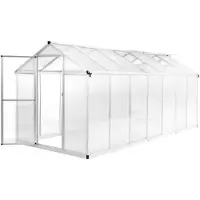 vidaXL Tuinkas 15,6 m³ 421x190x195 cm aluminium