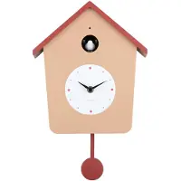 Karlsson Wandklok Cuckoo Light - Zachtbruin - 23x10.5x26.4cm - Wandklok Scandinavisch