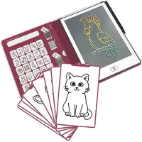 KIDYWOLF Kidydraw : Livre de coloriage avec surcouche, rouge - Animaux