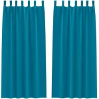 vidaXL Rideaux occultants avec anneaux 2 pcs turquoise 225 x 140 cm