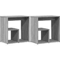 vidaXL Tables d'appoint 2 pcs sonoma gris 50x30x50cm bois d'ingénierie