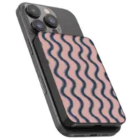Selencia Powerbank Vivid 5 000 mAh - Convient pour MagSafe et Qi - Black / Wavy Baby Sorbet