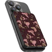 Selencia Powerbank Vivid 5 000 mAh - Convient pour MagSafe et Qi - Black / Autumn Muse