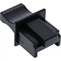 InLine 59942C Protège-poussière, pour RJ45 prise femelle, couleur : noir, 10 par blister