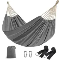 Songmics Double Hamac De Voyage, Gris