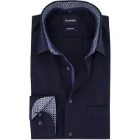 Olymp Luxor Modern Fit Chemise marine, Unicolore