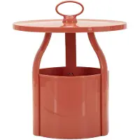 Mauro Ferretti Table Basse Iris Rouge En Polypropylène, Ø 44 X 43 Cm - Table Basse Moderne Et Compacte Au Design Audacieux - Collection Iris