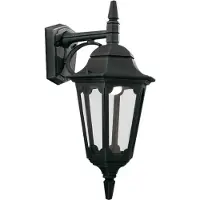 Elstead Lighting Applique d'extérieur Parish noire 1xE27x60W en aluminium, dimensions : 48x23x30 cm, IP44, Elstead