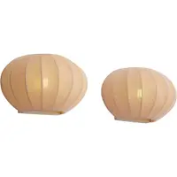 QAZQA Set van 2 wandlampen beige met stoffen kap - Bida