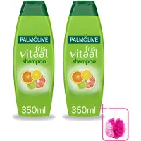 Palmolive 2 flacons de shampooing Fris Vitaal, parfum agrumes, 350 ml, lot de 2