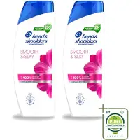 Head & shoulders 2 flacons de shampooing anti-pelliculaire , gamme Smooth & Silky, 250 ml - Lot de 2