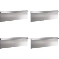 vidaXL , clôture anti-limaces, 4 pièces, 100 x 3,5 x 25 cm, acier inoxydable, argenté