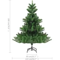 vidaXL Sapin de No?l artificiel Nordmann avec LED et boules Vert 180cm