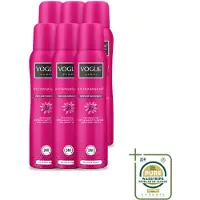 Vogue 6 déodorants parfumés extravagants pour femmes - 150 ml - Lot de 6 pièces