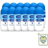 Sanex 12 déodorants roll-on Dermo Extra Control - 53 ml - Pack économique - 12 pièces