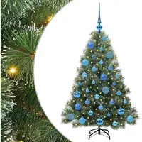 vidaXL Sapin de Noël artificiel avec 150 LED Vert 120 cm PE et PVC