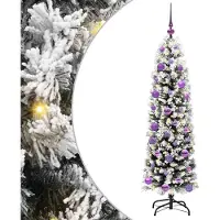 vidaXL Sapin de Noël artificiel Vert 150 cm PVC et acier et plastique