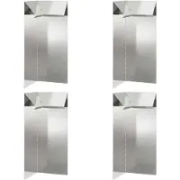 vidaXL : Clôture anti-limaces, 4 pièces, 10 x 10 x 25 cm, acier inoxydable, argenté