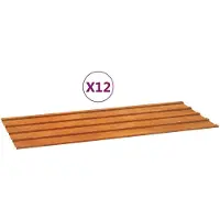 vidaXL -Dachplatten 12 Stcs 100x44 cm Corten Stahl rostig