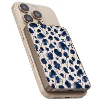 Selencia Powerbank Vivid 5 000 mAh - Convient pour MagSafe et Qi - Desert Gold / Midnight Blossom