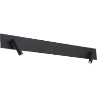 QAZQA Applique murale moderne noire 2 lumières avec LED, rétroéclairage et USB-C - Longly