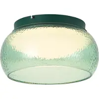 QAZQA Plafonnier Art Déco vert avec verre, LED intégrée et dimmable en 3 étapes - Thimble