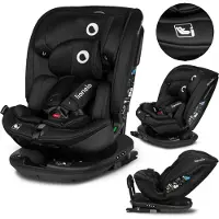 Lionelo Bastiaan RWF i-Size Siège auto enfant 0-36 kg Siège auto enfant ISOFIX 360° - Noir