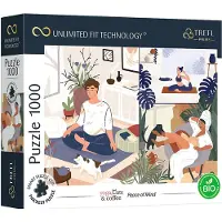 Trefl Puzzle UFT Yoga, Cats & Coffee : Tranquillité d'esprit 1000 pièces