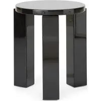 New Works Atlas Stool Round Tabouret Lacquered Espresso