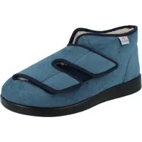 Varomed Pantoufle 'Hausschuh Damen 60.928 25 Echtleder in blau' bleu marine