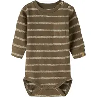 Lil´ Atelier Barboteuse / body écru / marron