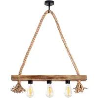 Chic Home Collection Lustro Lustre en bois 60x9cm avec IP20