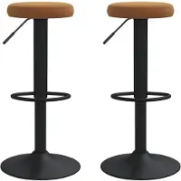 vidaXL Tabouret de bar 2 pcs. velours brun