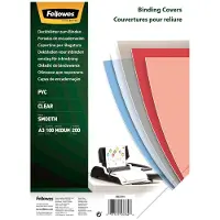 Fellowes Superclear PVC - A3 (297 x 420 mm) - 200 micromètres - clair - 100 unités couverture à reliure PVC - pour Galaxy 500, Galaxy Wire, Pulsar+ 300, Quasar+ 500, Star 150, Star+ 150