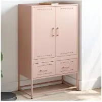 vidaXL Highboard Rosa 68x39x111,5 cm Acier laminé à froid