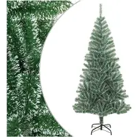 vidaXL Sapin de Noël artificiel avec neige floquée vert 180 cm