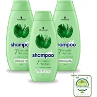 Schwarzkopf 3 bouteilles de shampooing 7 Kräuter, pour cheveux normaux à gras, 400 ml, lot de 3