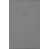 ZEZA Grade receveur de douche - 120x200cm - antidérapant - antibactérien - marbre minéral - rectangulaire - mat cemento (gris) 400000000000019448