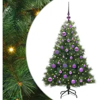 vidaXL Sapin de Noël artificiel avec 150 LED Vert 120 cm PE et PVC