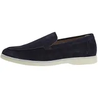 Hackett pour homme. HMS200109 mocassins en daim martin lisse marine (44), Plat, Cuir, Aucun, Casuel