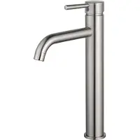 FortiFura Calvi Robinet de lavabo réhaussé H33.1cm à poser Inox brossé SW377857